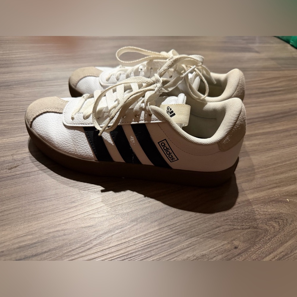 Adidas Classic White and Black Sneakers
